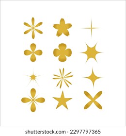 Gold Sparkle Geometric Clip Art Gradient