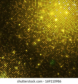 Gold sparkle glitter background. Glittering sequins wall.