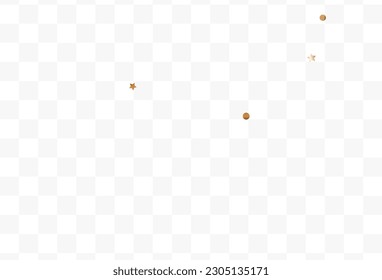 Gold Sparkle Rich Vector White Transparent Background. Christmas Circle Banner. Golden Dot Transparent Texture. Dust Bright Pattern.