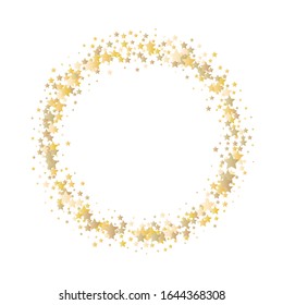 Gold sparkle texture vector star background. Beautiful gold falling  stars on white background sparkle pattern graphic design. 