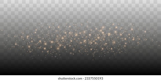 Gold sparkles background. Vector shining particles