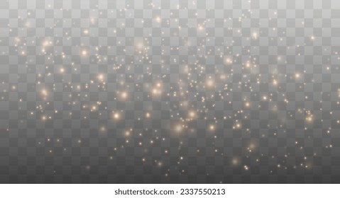 Gold sparkles background. Vector shining particles