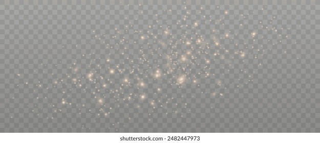 Gold sparkles background. Vector shining particles
