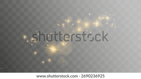 Gold sparkles background. Vector shining particles.
