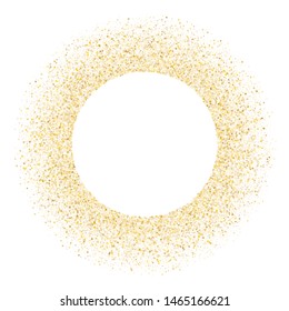 Gold sparkles glitter dust metallic confetti vector background. Vip golden sparkling background. Gold stardust texture tinsel confetti xmas vector. Glitter glow festive sparkles design.