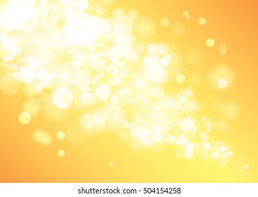 Gold sparkles glitter and rays lights bokeh abstract christmas background/texture.  Vector background. 