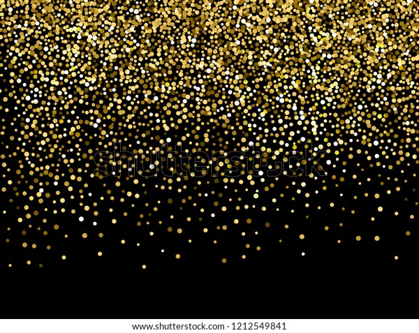 Gold Sparkles On Black Background Gold Stock Vector (Royalty Free ...