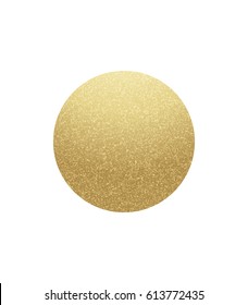 Gold speckled circle. Vector design element