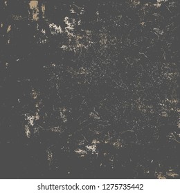 Gold speckles vintage texture on dark gray background. Distressed vector design element, elegant gift wrap, festive backdrop design.