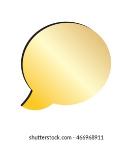 Gold Speech Balloon Icon