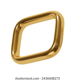 Burbujas de discurso de oro. Icono de línea de burbuja de diálogo dorado de chat mínimo. Diseño 3D realista aislado sobre fondo blanco. Ilustración de vector