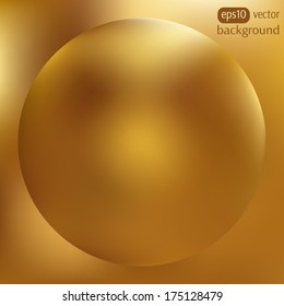 Gold sphere. Abstract background. Element for your design.