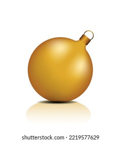 Gold sphere. Oil bubble isolated on white background. Golden glossy 3d ball or precious pearl.