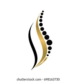 gold Spine diagnostics symbol logo template vector illustration design