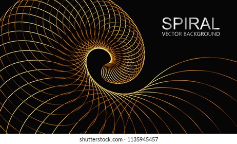Gold spiral. Luxury background. Vector illustration