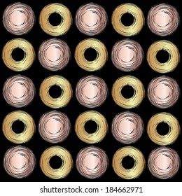 Gold Spiral Patterns Background