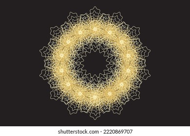 La corona del Spirografo de oro. Ilustración vectorial.