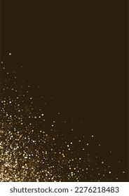 Gold Splash Abstract Vector Luxury Background. Happy Circle Pattern. Golden Round Modern Postcard. Polka Falling Illustration.