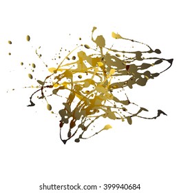 Gold Splashes Vector Texture.