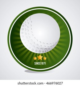 Gold sport concept represented by white ball with star icon. Colorfull and flat illustration.