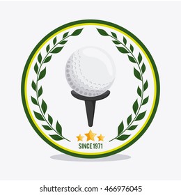 Gold sport concept represented by ball icon. Colorfull and flat illustration.