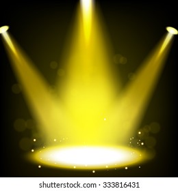 Gold Spotlight shining