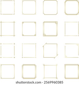 Gold Square Simple Frame Set