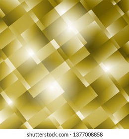 Gold squares abstract background. Vector illustration.