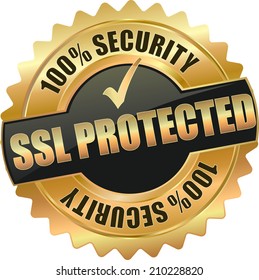 gold ssl protected sign