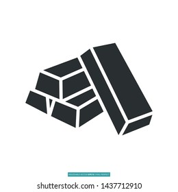 Gold Stack Icon Vector Illustration Logo Template For Website Or Mobile App