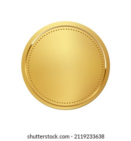 Gold stamp isolated on white background. Luxury seal. Vector design element.