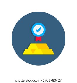 Ilustración vectorial plana Gold Standard Icon