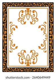 Gold Standard Minimalist Elegant Ornamental Border Decorative Vector