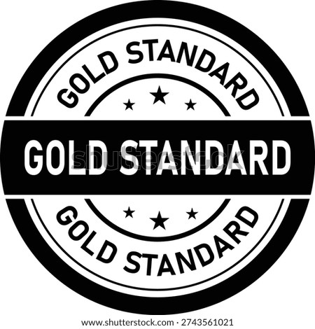 Gold standard seal vector graphic quality assurance excellence icon