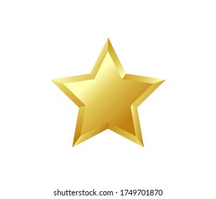 goldener Stern. 3D-Goldstar.