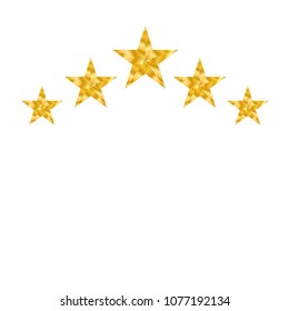 Gold star with 5