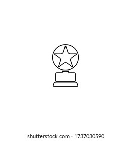 Gold Star Award a golden first place prize as an icon of success and achievement, of a sports or entertainment competition.