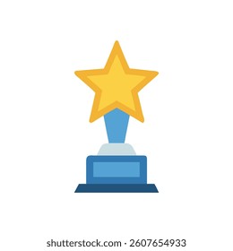 Gold Star Award Trophy, Achievement, Recognition and Success