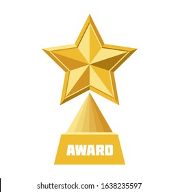 Gold star. Award.  Vector. Logo.