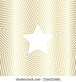 Gold Star background. Geometric design