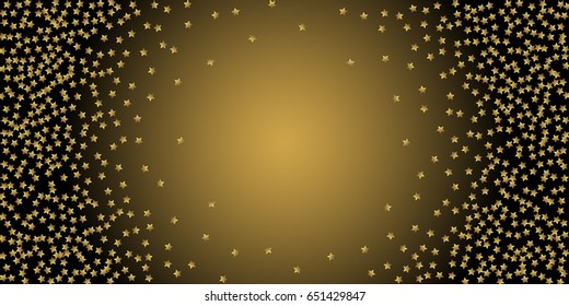 Gold star background on a black background. Vector Confetti Background Pattern. Salute of gold stars. Celebratory background. Vector illustration,eps 10.