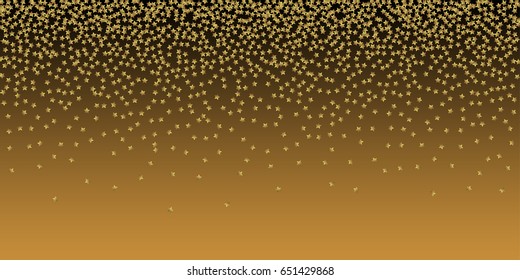 Gold star background on a black background. Vector Confetti Background Pattern. Salute of gold stars. Celebratory background. Vector illustration,eps 10.