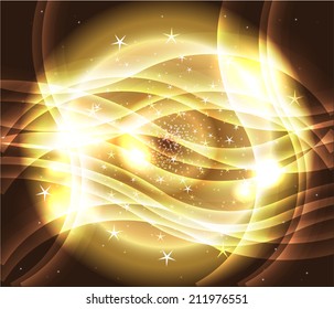 Gold star background vector