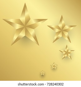 gold star background. Vector illustration.
