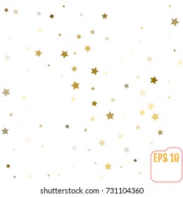 Gold star background. Verctor illustration