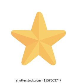 gold star bright ornament icon vector illustration
