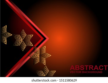 Gold star calligraphy allah with red and black gradient background