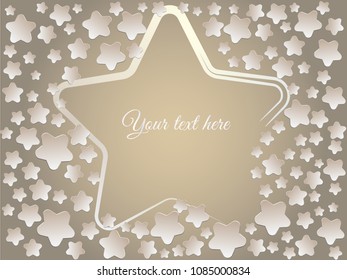 Gold star card on several major holiday occasions.vector illustration EPS 8