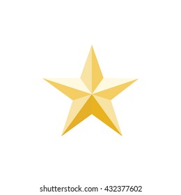 Gold Star  Clasic Icon vector illustration