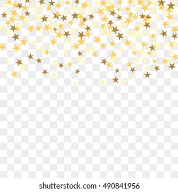 透明な背景に金色の星の紙吹雪のお祝い パーティー 誕生日祝い 記念日 イベント お祝い のために金色の抽象的な飾りを落とす 祭りの飾り ベクターイラスト のベクター画像素材 ロイヤリティフリー Shutterstock